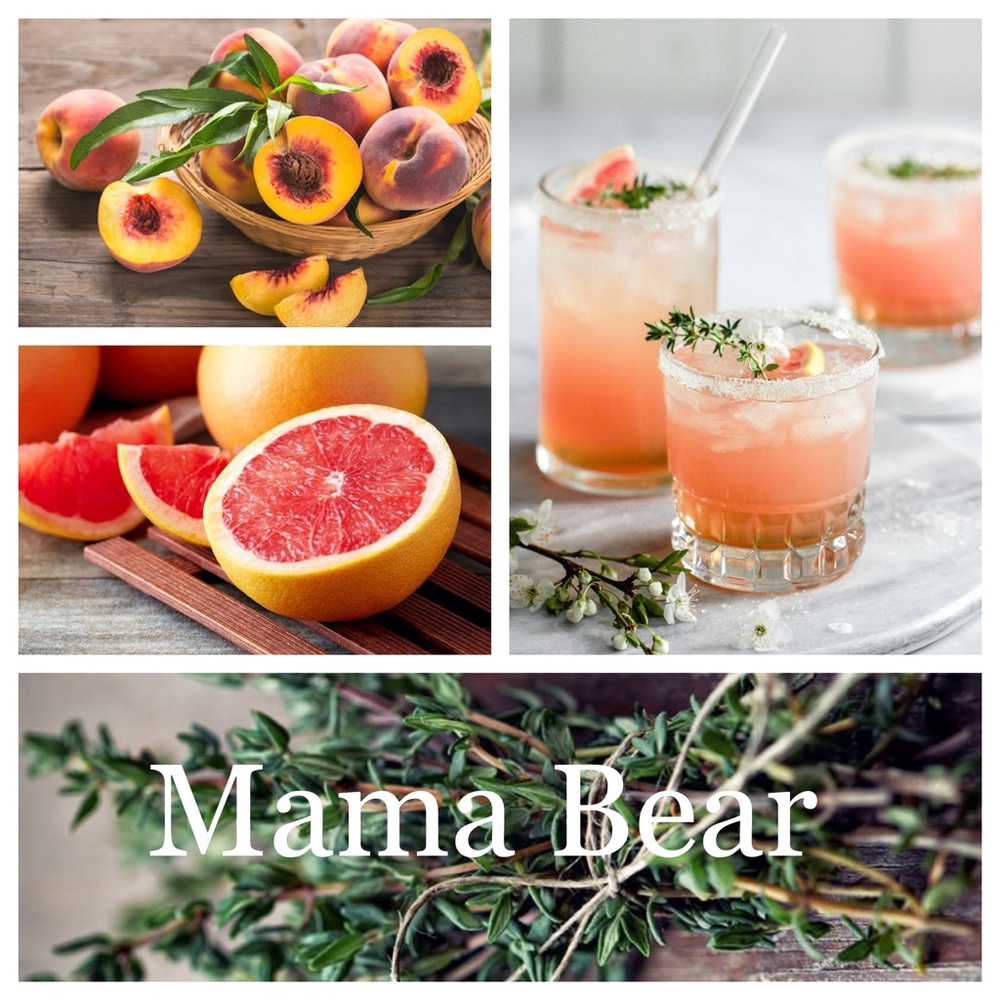 Mama Bear scented candle Peach+Grapefruit